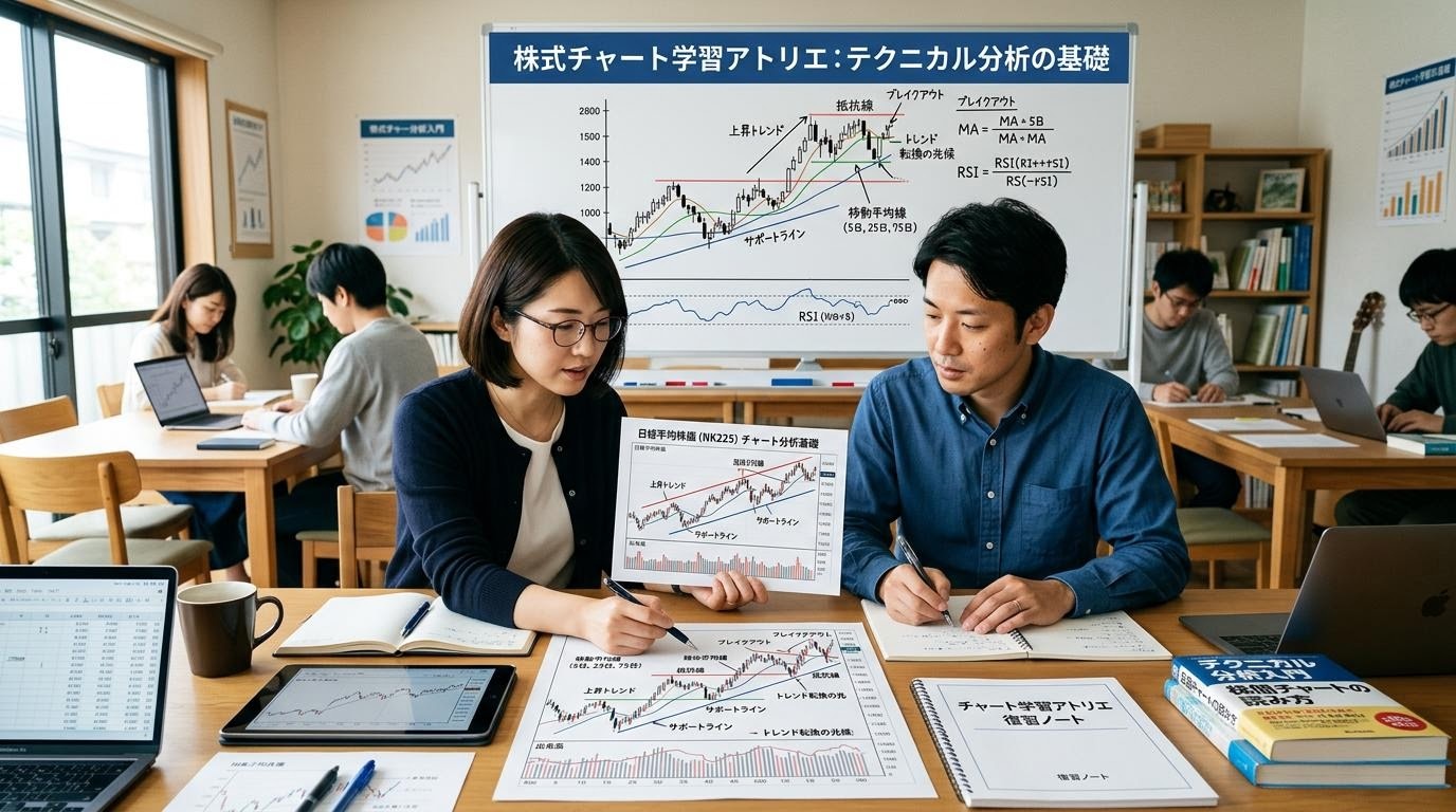 株式チャート学習アトリエの学習テーマ画像